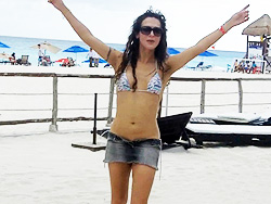 Nicole montero in cancun Nasty Nicole pees & strips in