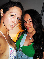 Switzerland with trannies Nikki posing with tgirls in